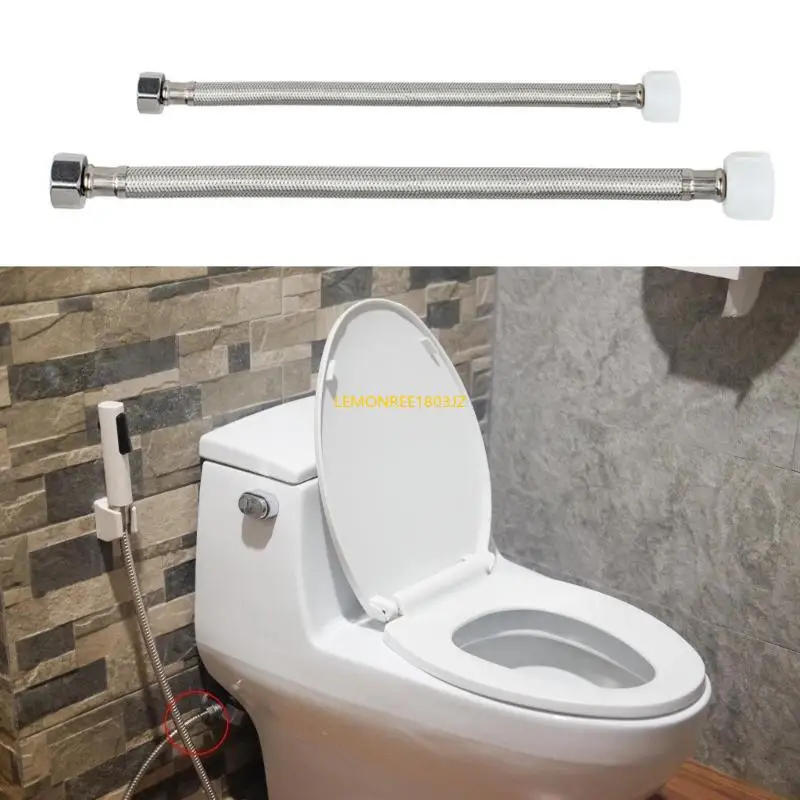 N58Cトイレコネクタ編組ステンレススチールトイレホーストイレトイレ水供給ライン7/8インチボールコック1/2インチ圧縮
