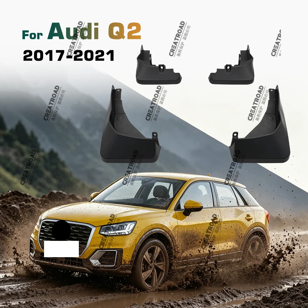 Für Audi Q2 2017 2018 2019 2020 2021 Kotflügel Schmutzfänger Spritzschutz Schmutzschutzblenden Autozubehör