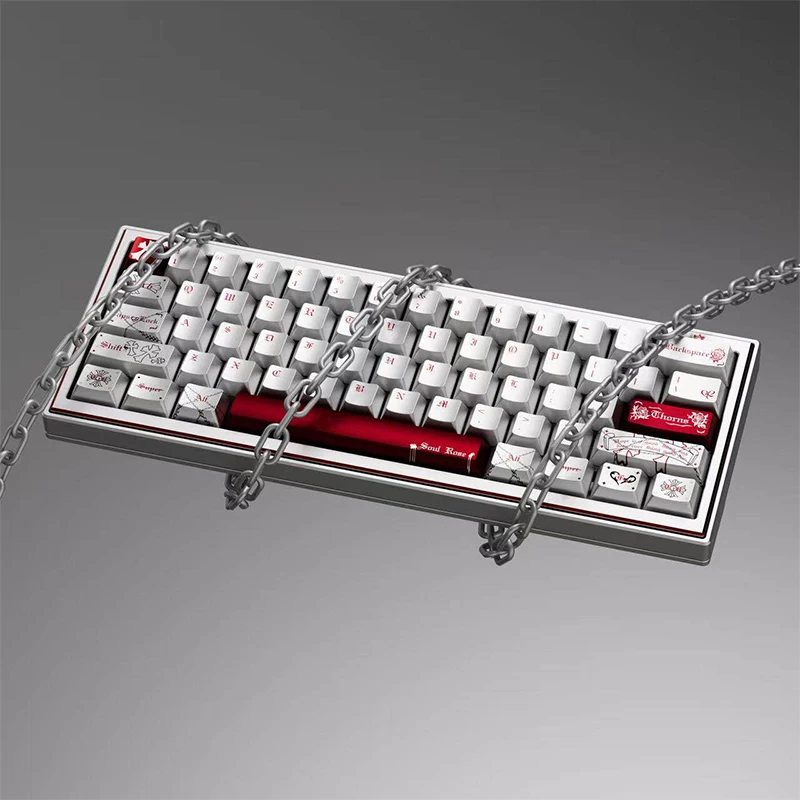 

Soulrose 108 Keycaps Metallic Texture Gothic Style Mechanical Keyboard Accessories Customized Switches Original Factory Height