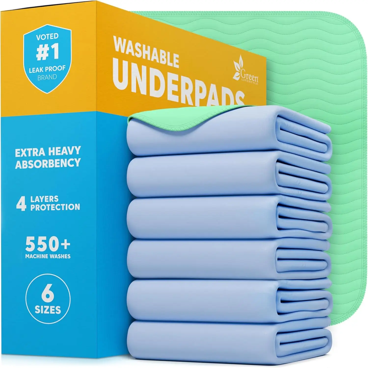 

® Washable Underpads - Heavy Absorbency Reusable Bedwetting Incontinence Pads for Kids, Adults, Elderly, and Pets - Toddler Matt