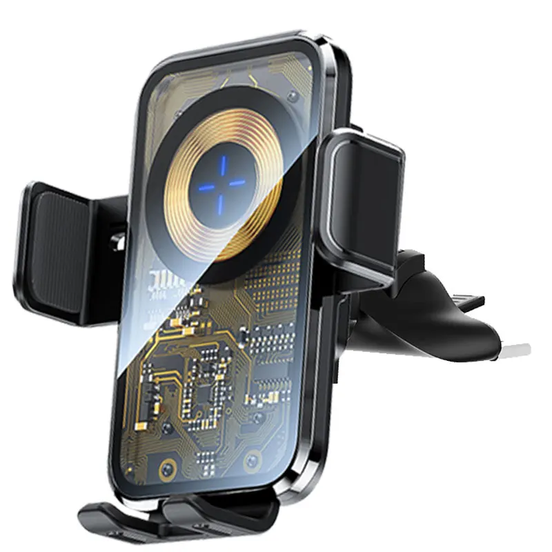 

Universal Cd Slot Mount 15W Car Wireless Charger Phone Holder for iPhone Wireless Fast Charging Phone Holder
