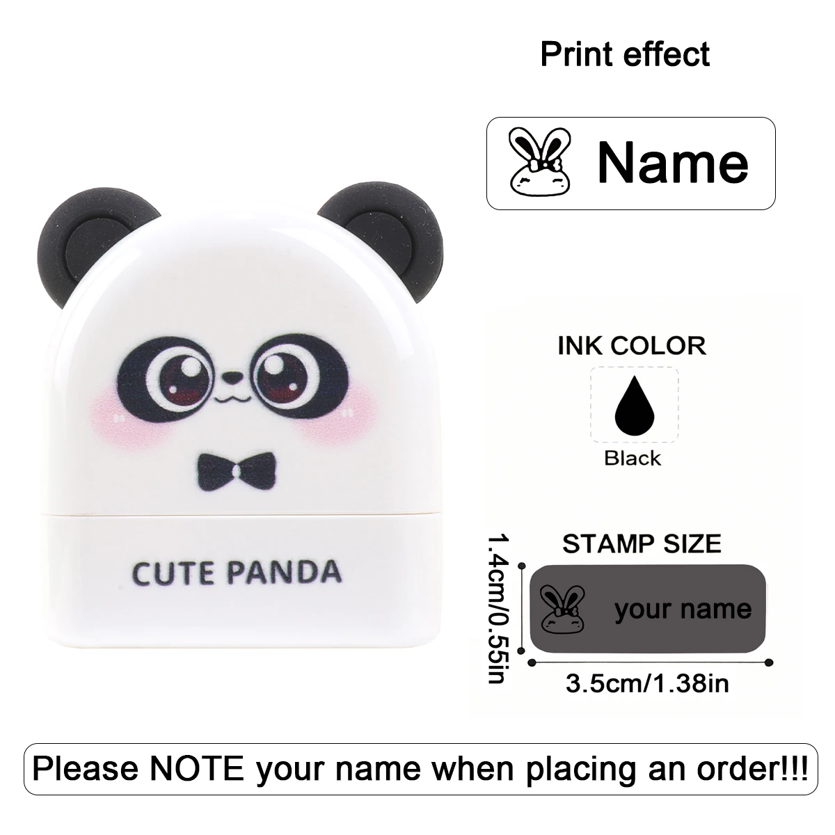 Gepersonaliseerde schattige naamstempel waterdichte kledinglabel voor kinderen zelfinktende stempel voor kleuterschooltassen aangepaste stempel