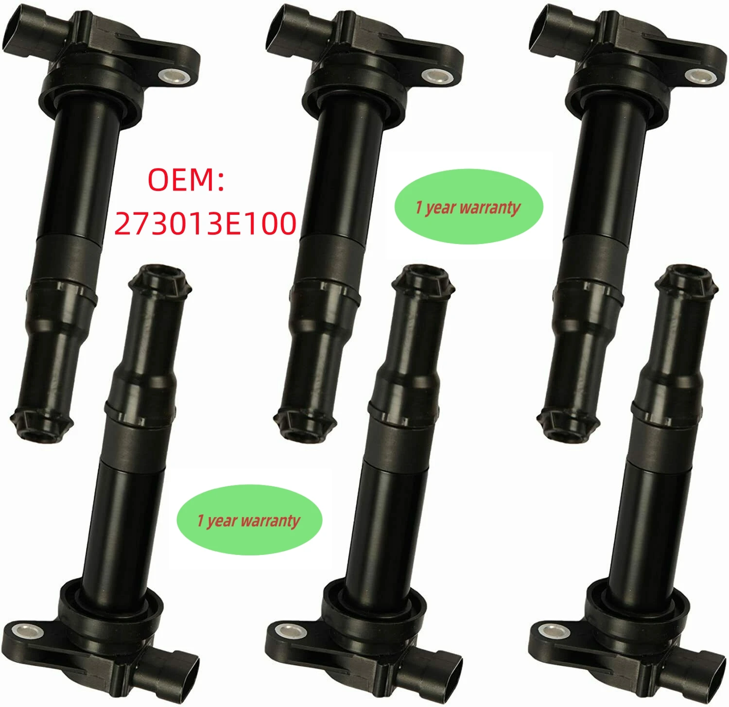 6pcs High quality New Ignition Coils Part No# 27301-3E100 273013E100 For 2007 Hyundai Santa Fe 2006-2007 Optima 2.7L V6