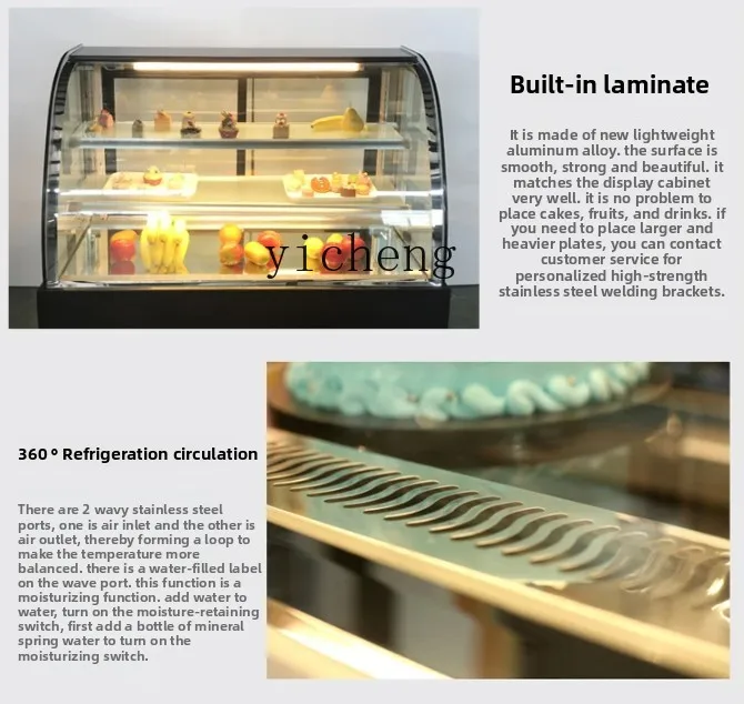 

ZZ Right Angle Cake Cabinet Air Cooled Frost Free Refrigerated Display Cabinet Cold Vegetables Deli Fruit Dessert Mousse