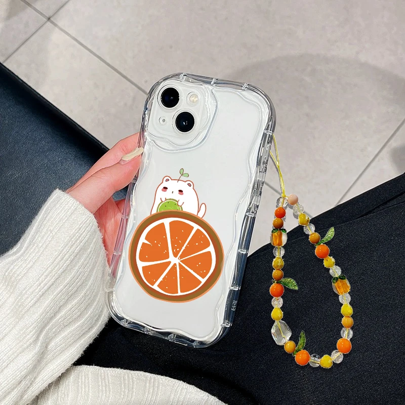 Catena Arancione Gatto Cassa per Honor X7B X8B X7A X8A X7 X6 X6S 50 20 200 Pro X8 X9 9X X9B 90 70 Lite Magic 4 6 Lite TPU Copertura Del Telefono