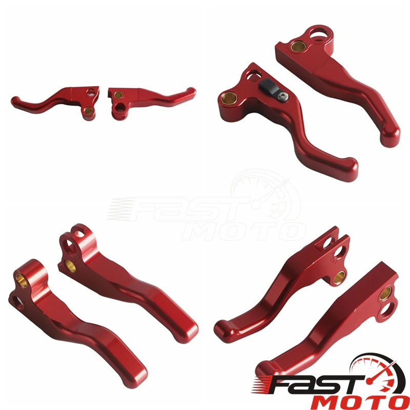 Motorcycle 2 Finger Brake Clutch Levers Kit For Harley Dyna Softail Sportser Touring Road Super Electra Glide Bad Boy 1982-1995