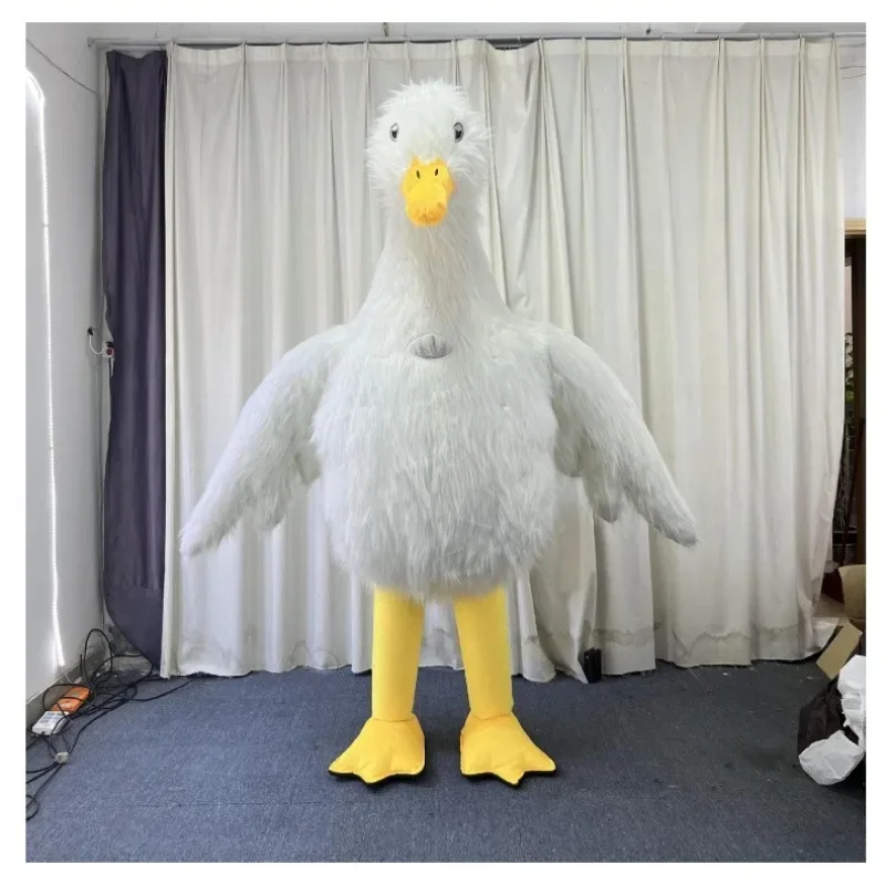 

2.6m Duck Inflatable Mascot Costume White Plush Bird Cospaly Performance Costume Suitable for Both Men and Women