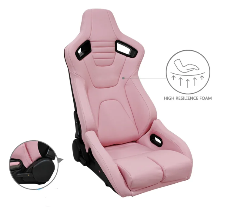 JBR1061B Carbon Look With Cloth Single Slider Racing Bucket Seat