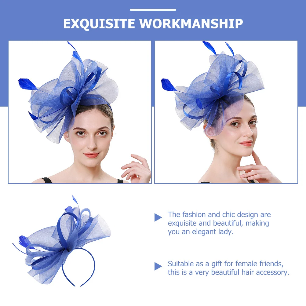 

Элегантная сетчатая повязка на голову, съемная повязка на голову для свадьбы, банкета, чаепития, женская шляпа-чародей, чародеи для женщин