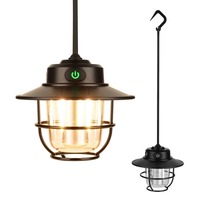 Dimmable Retro Tent Camping Light LED Lantern Outdoor Rechargeable Night Lamp  Portable Waterproof