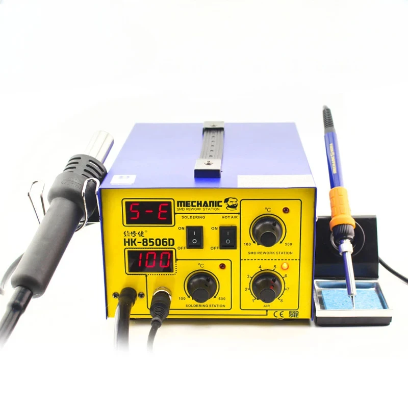 MECHANIC 2 IN 1 Digital Display Hot Air Disassembly Welding Station HK-8506D With Soldering Iron + Wind Gun For Phone Repair