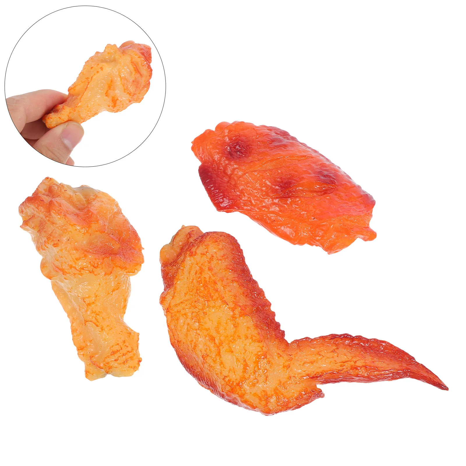 

Simulated Chicken Leg Model Wings Artificial Fried Drumstick Imitation Meat Brown Pvc