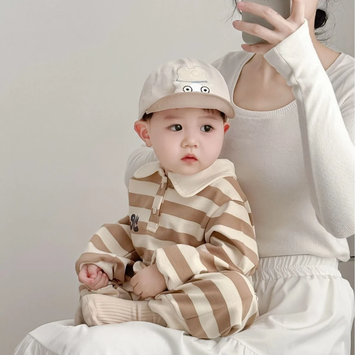 

Baby hat Spring and Autumn Korean version of boys and girls soft brim baseball cap Cute cartoon sun protection hat Children's ba