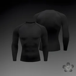 Dry Fit męska wysokiej jakości MMA Fitness siłownia koszulka sportowa Jogging koszulka do biegania kompresyjna oddychająca Rashguard kompleksowa