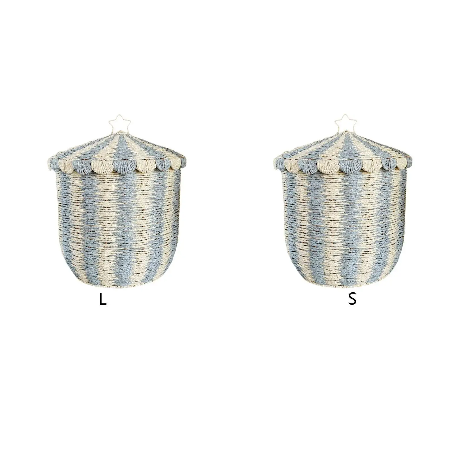 

Handwoven Storage Basket Decor Laundry Hamper for Party Holidays Living Room