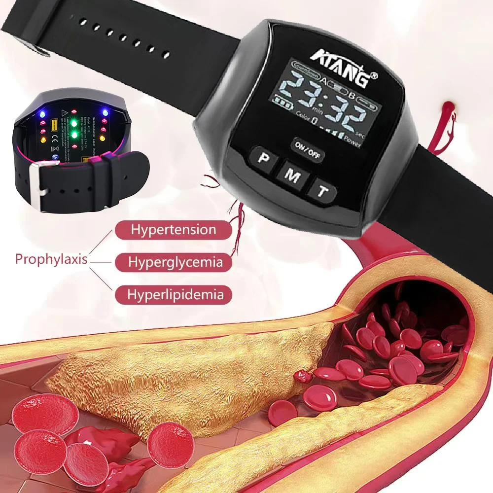 

Diabetes Therapy Hypertension Laser Therapy Watch 12 Laser Holes 4 Colors Prevent Stroke Prevent Cardiovascular Disease