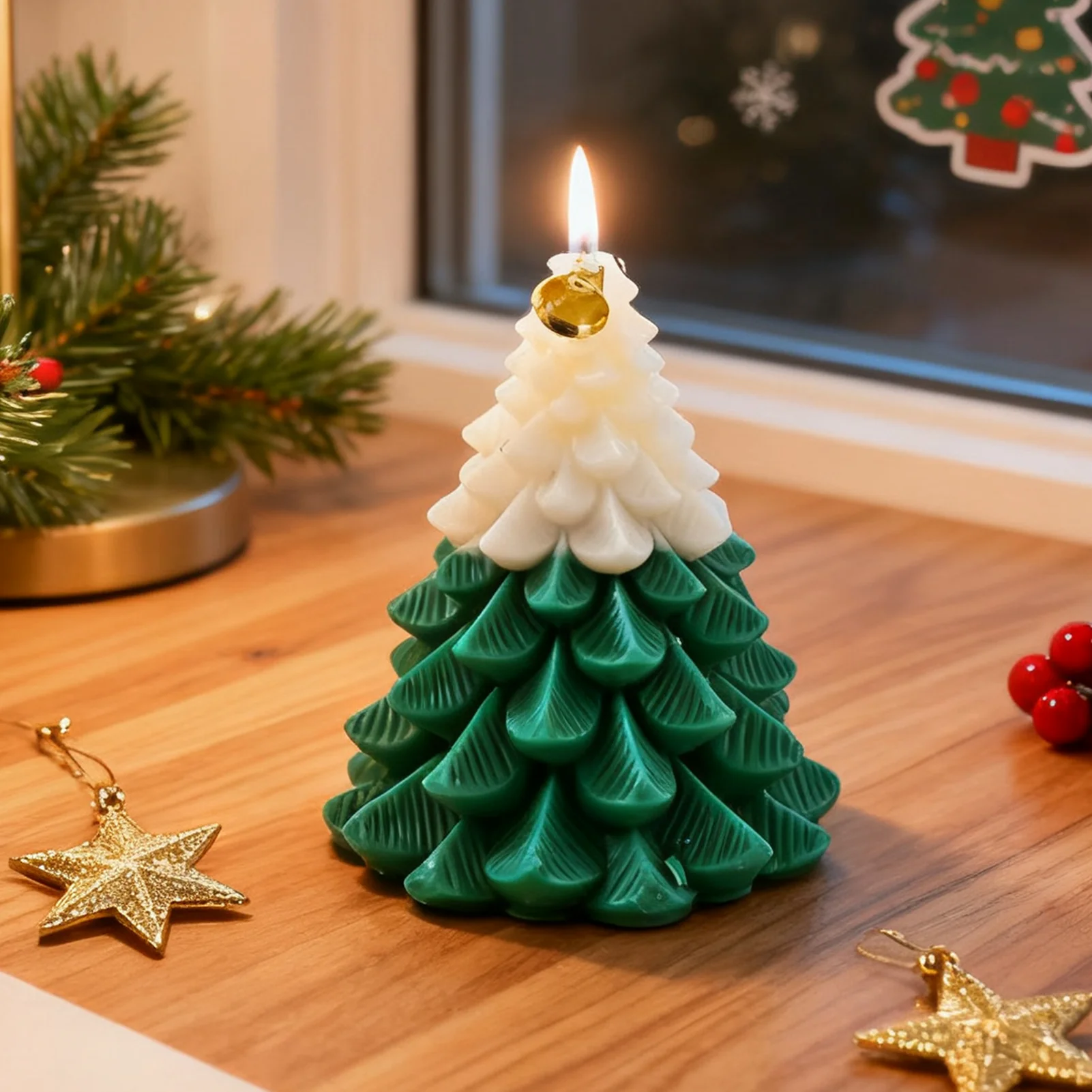 Christmas Candles Long Lasting Burn TimeDecoration Winter Candle For Christmas Halloween Party Birthday Holiday Wedding Autumn