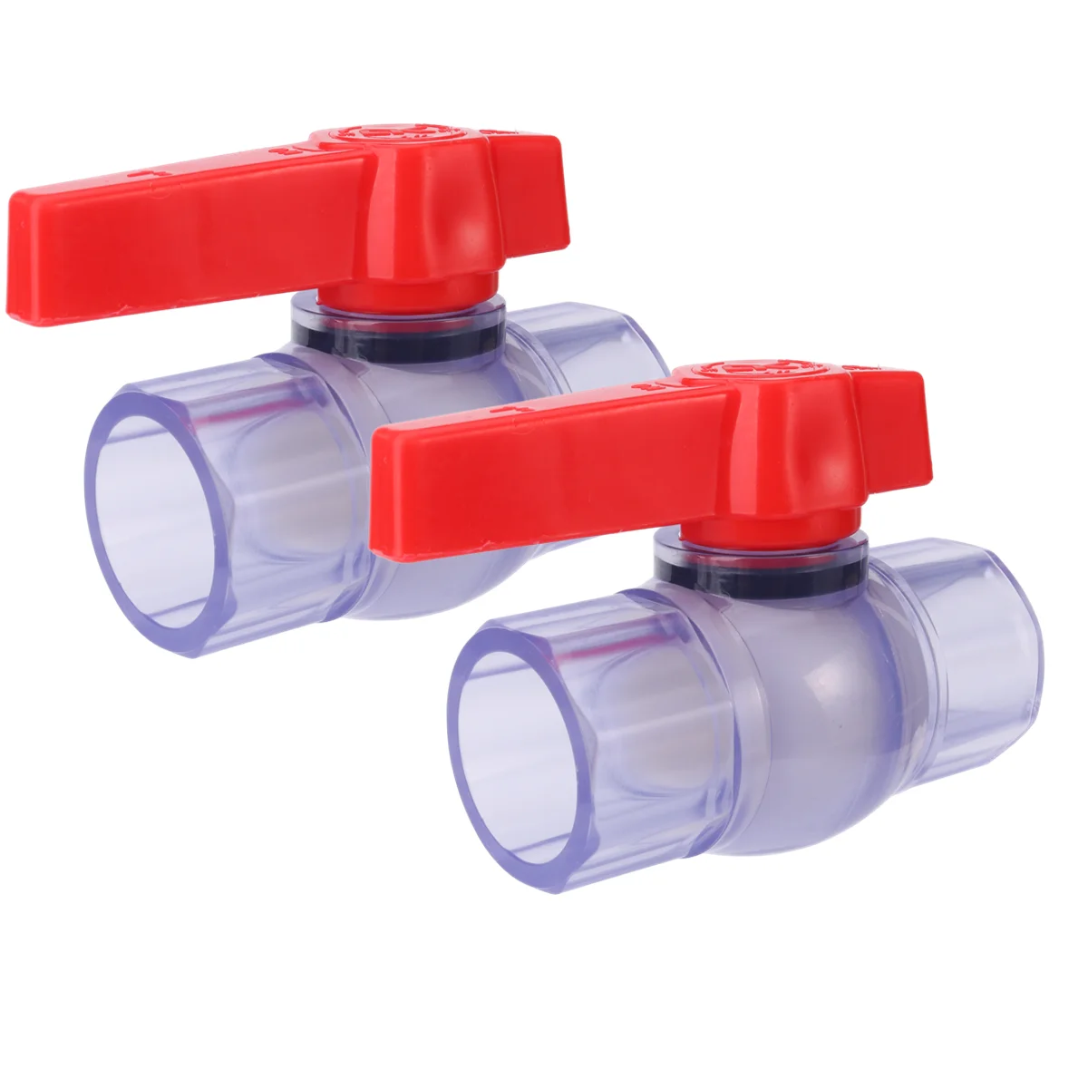 1pc 20~63mm Translucent Blue UPVC Pipe Ball Valve For Garden Irrigation Aquarium Water Pipe Controller Fish Tank Hose Valve