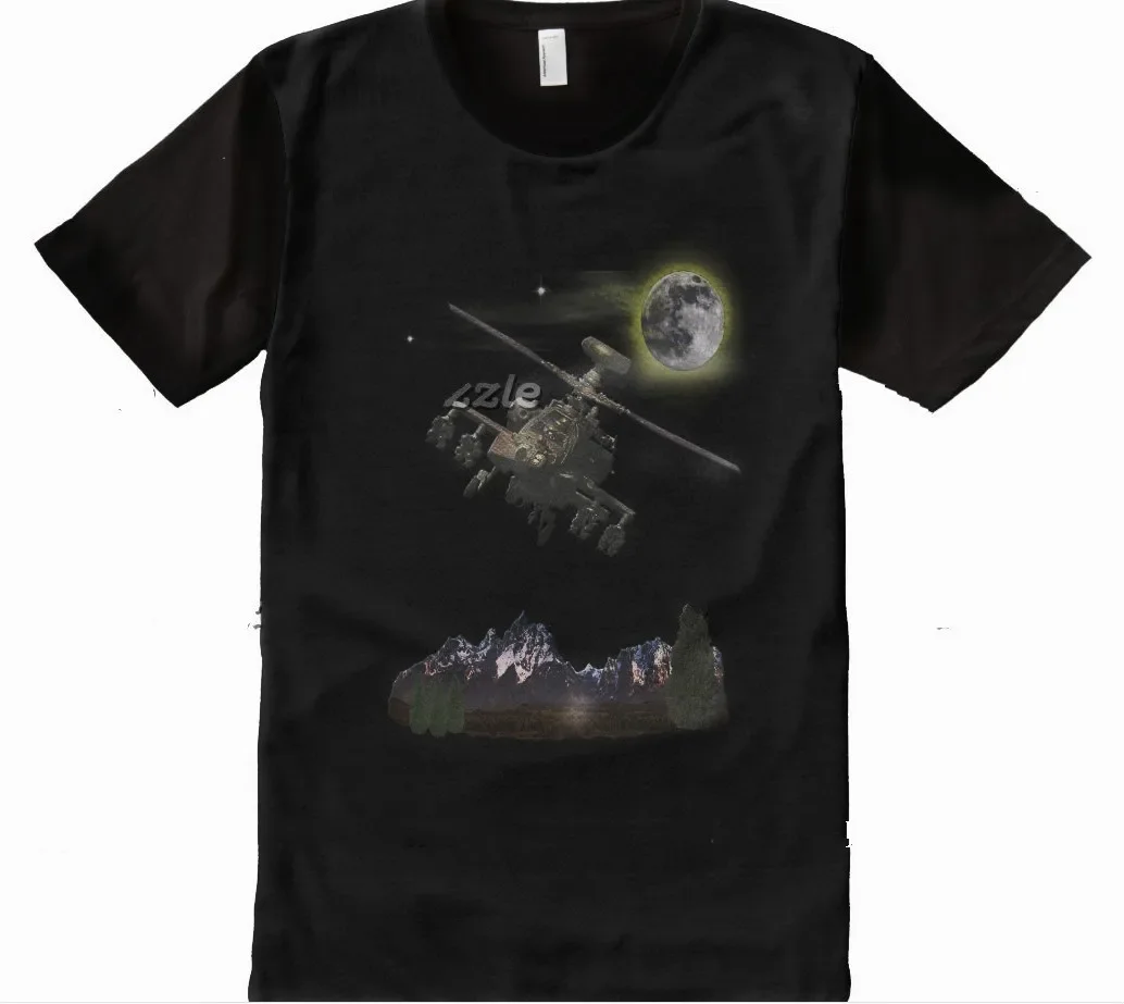 

AH-64 Apache Longbow Attack Helicopter T-Shirt 100% Cotton O-Neck Summer Short Sleeve Casual Mens T-shirt Size S-3XL