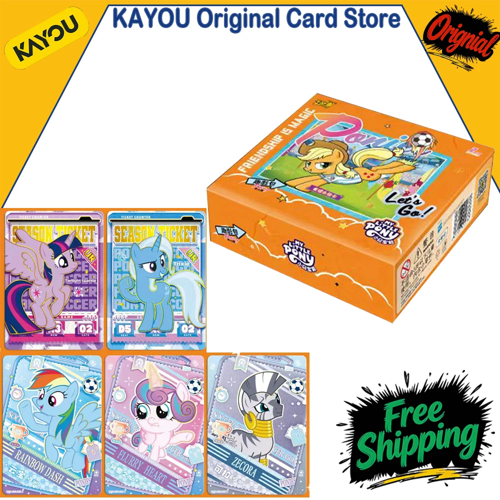 KAYOU My Little Pony Cartes Vol. 8 Pack Photo Amusant Cartes à Collectionner Liées à l'Anime Rareté Cartes Booster Pack Applejack Jouets Cadeaux