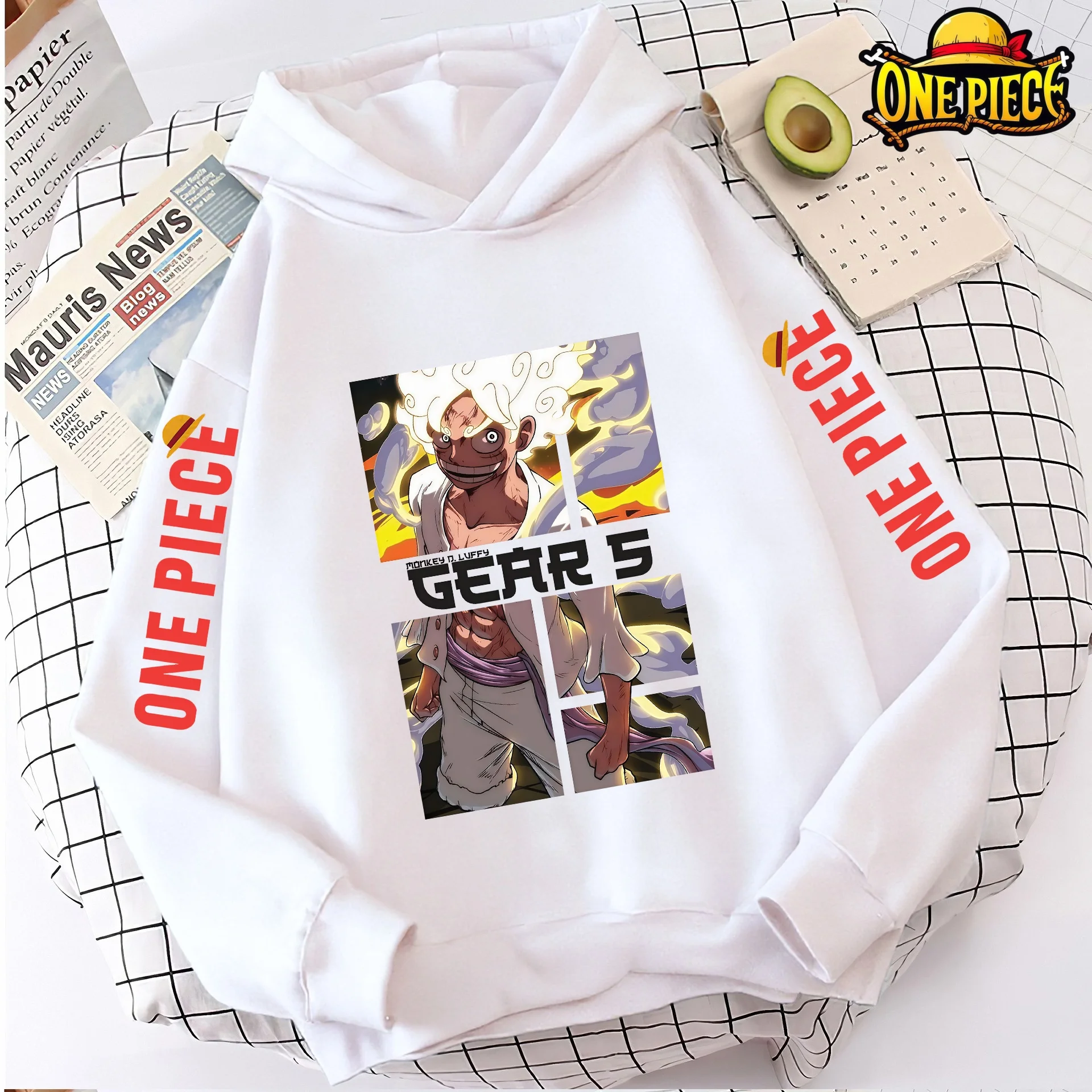 

One Piece Luffy Anime Hoodie Spring Autumn Kids Clothing Cartoon Pattern Fleece Sweatshirt Y2k Trendy Hot Gift for Children Tops