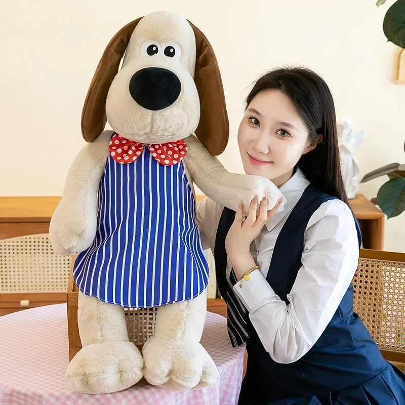 Große Größe 95 cm Gromit Plüsch Wallace Spielzeug Cartoon Hunde Anime Welpen Stoffpuppen Kawaii Room Decor Geburtstag Weihnachten Geschenk für Kinder