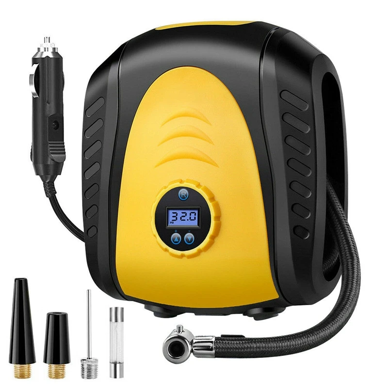 

Car Air Compressor Tire Inflator 12V DC Portable Auto Pump For Car Bicycle Tyre Bike