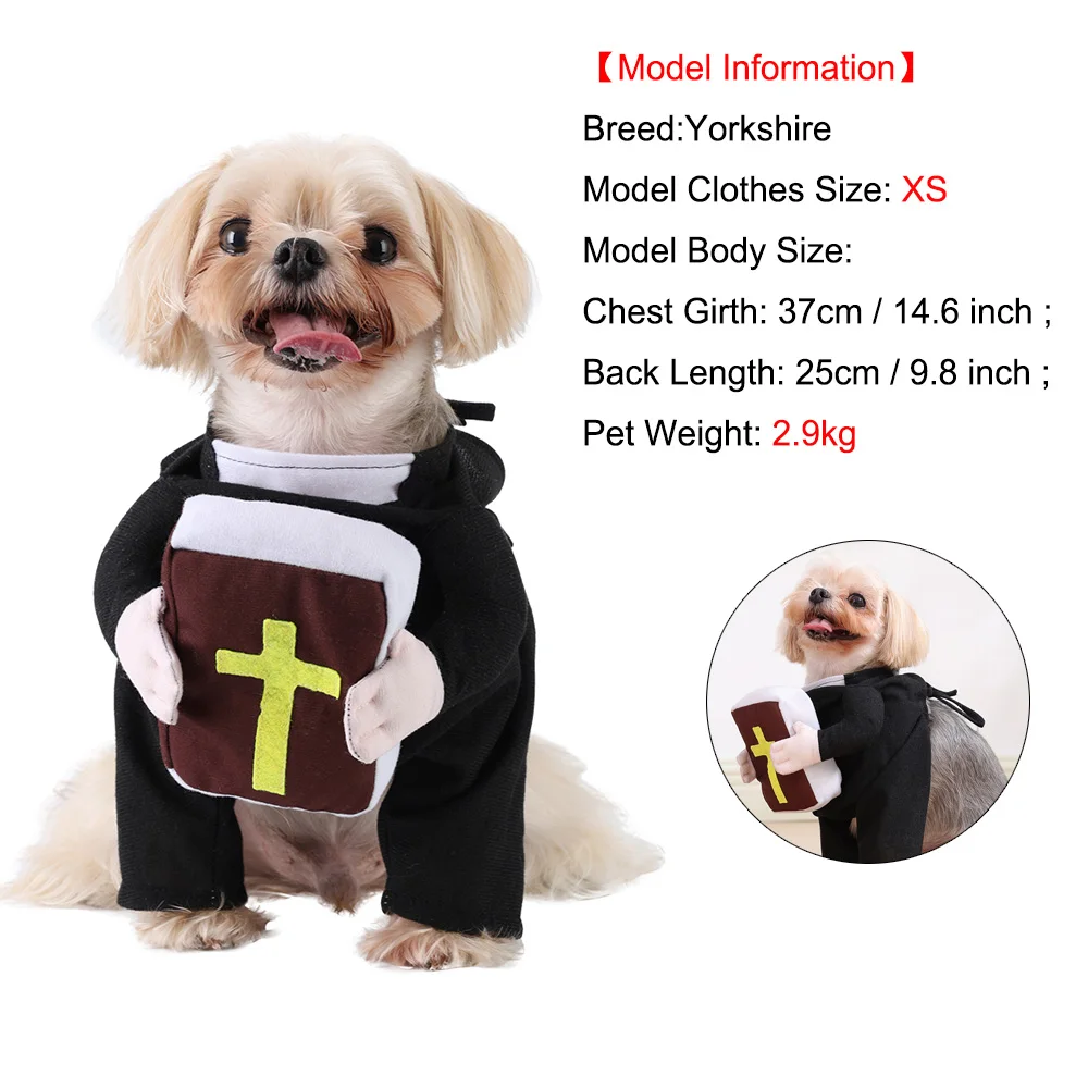 Funny Halloween Pet Dog Cosplay Costume For Small Medium Dogs Party Dress  Up Cross Print Dog Coat Yorkshire Chihuahua Clothing - AliExpress 15