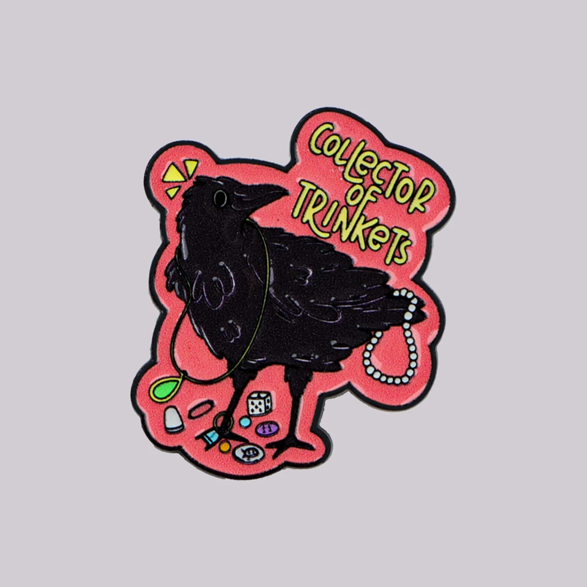 Pin de Esmalte Corvo Preto, Broche, Pin de Lapela, Emblema para Mochila e Acessórios de Vestuário, Joias Punk, Presentes para Amigos, Artigos de Coleção