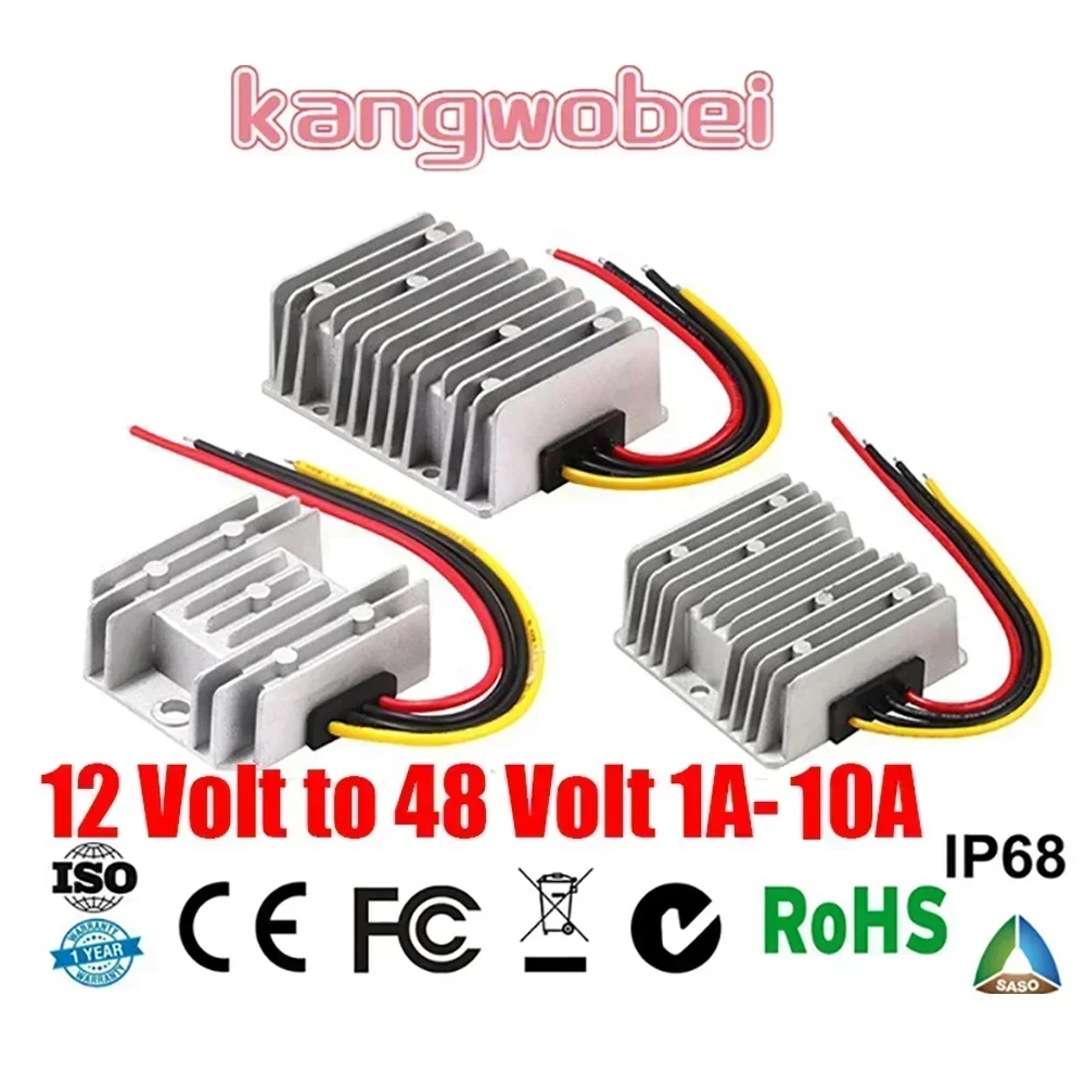 

12 Volt to 48 Volt 1A 2A 3A 5A 8A 10A 12V24V to 48V Boost Step-up Voltage Regulator DC DC Converter for Electric Cars 12V-48V