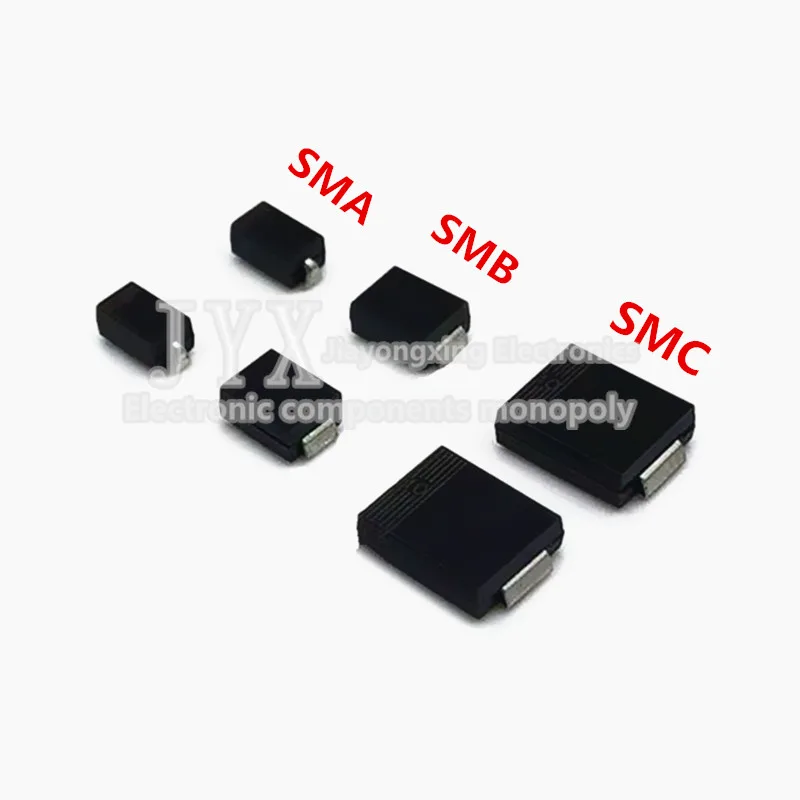 100PCS/LOT FR104 RS1G FR105 RS1J FR107 RS1M FR207 RS2M 1N5819 SS14 1N5822 SS34 SR360 SS36 SMA chip diode DO-214AC brand new