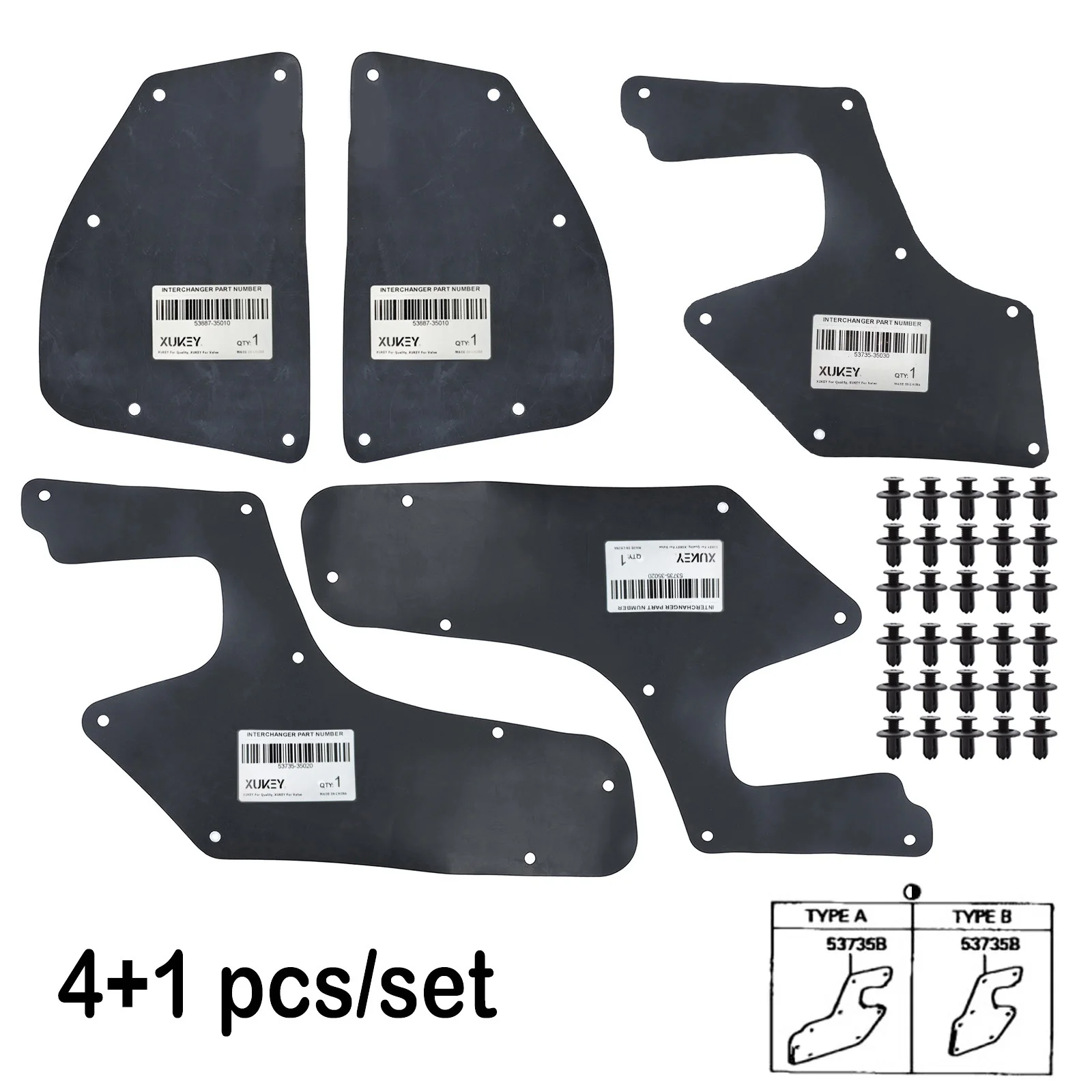 5X For Toyota Land cruiser Prado Colorado J90 1996-2002 Inner Fender Seals Engine Splash Shields Liner Apron Rubber Guard Clips