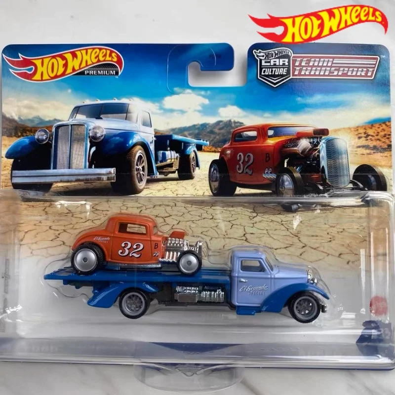 

Hot Wheels Premium Team Transport 32 Ford & Speed Waze 1/64 Scale Diecast Model Cars Flf56 Car Culture Collectible Toy Gifts