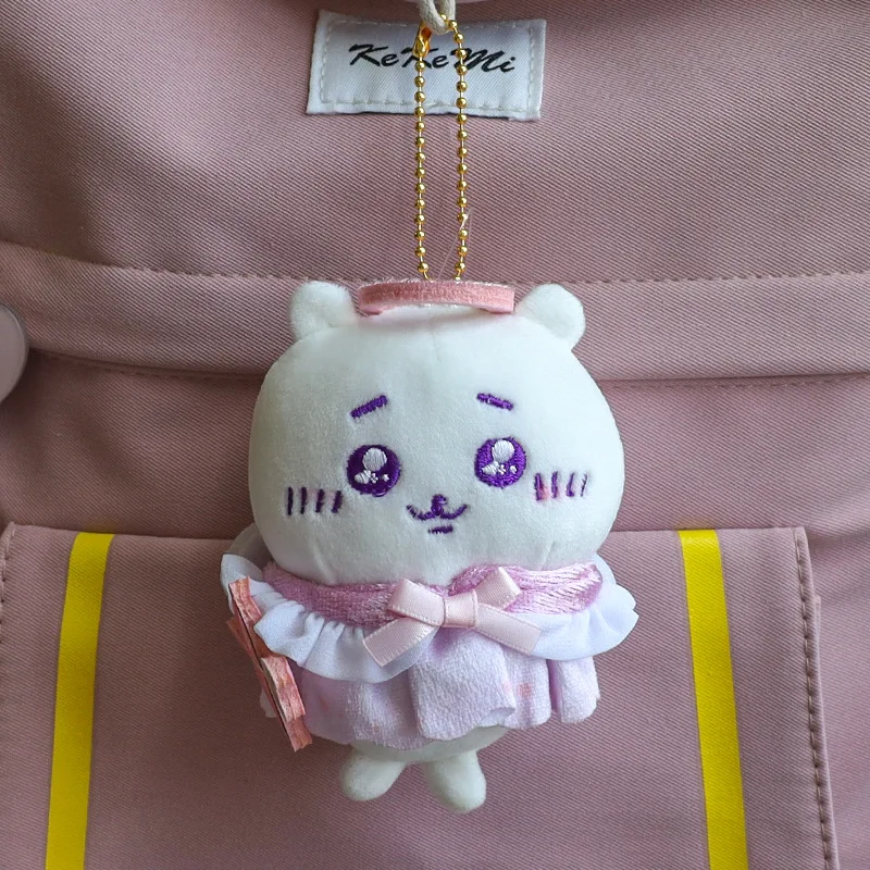 Kawaii Chiikawa Hachiware Usagi مطعم دمية لطيفة دمى قطيفة ، 10 سنتيمتر قلادة حقيبة ظهر Momonga Rakko