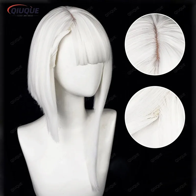 LQAnime ルーシーコスプレウィッグショートマルチカラーグラデーション耐熱人工毛ハロウィンパーティーウィッグ + 無料ウィッグキャップ