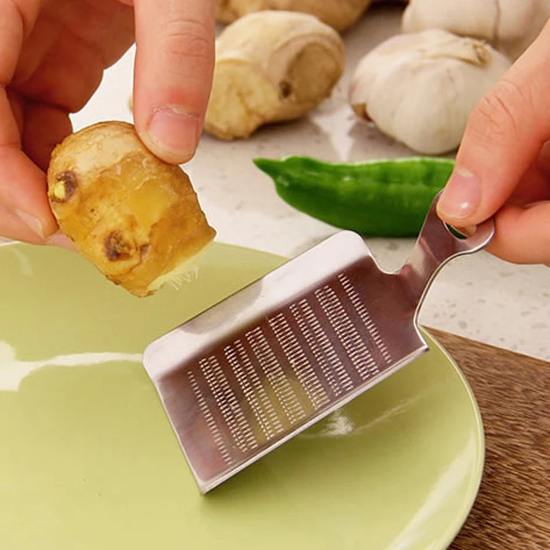 Rallador de ajo y jengibre, Mini rallador, trituradora de prensa de ajo, picadora, rallador de jengibre Wasabi, cuchara, herramientas de molienda de verduras, utensilios de cocina