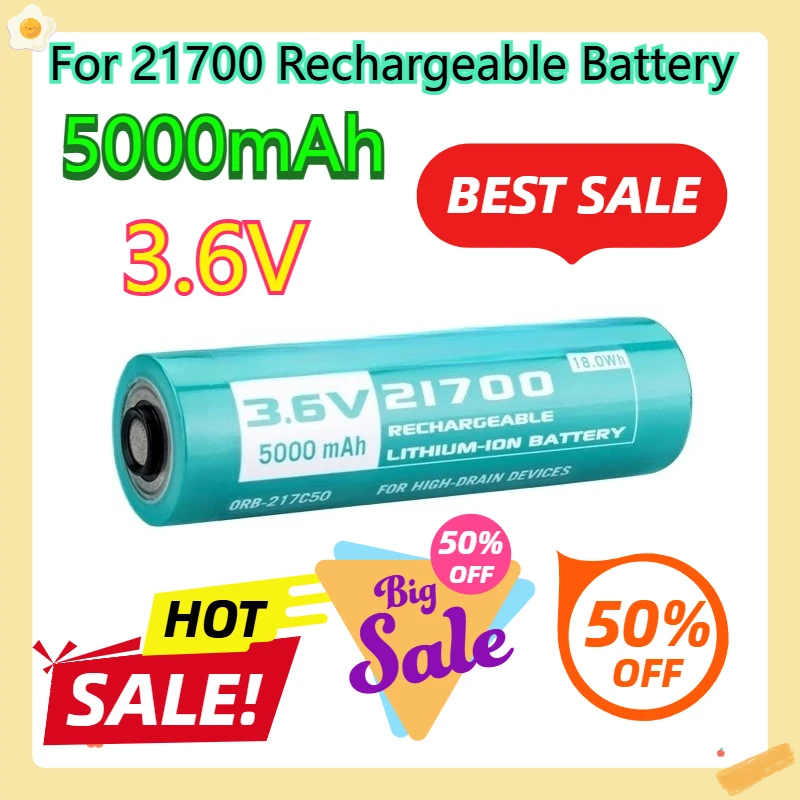 

For 21700 Rechargeable Battery 5000mAh