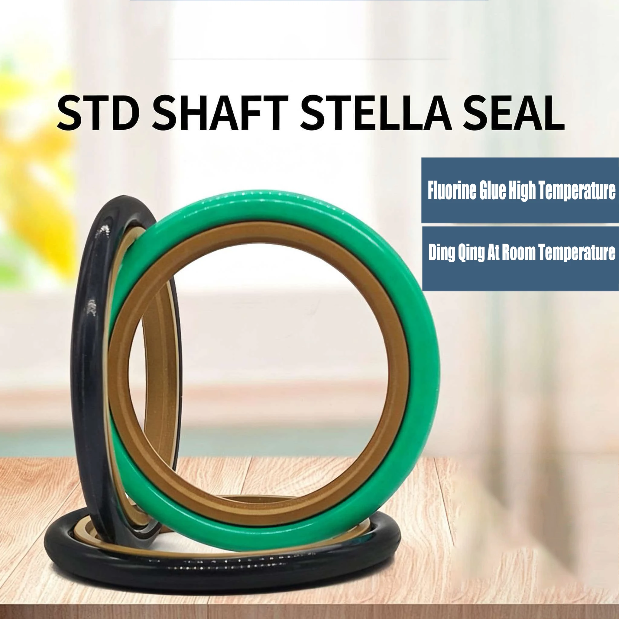 1Pcs ID 20-190mmStep Seal STd Rotary Joint Oil Seal NBR O-ring Piston Rod Seal Ring High Temperature Resistance Wear Resistance