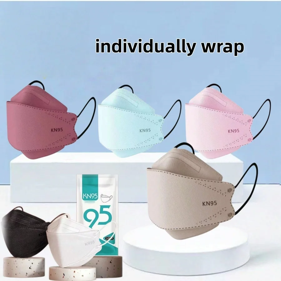New Fashionable Disposable 3D Stereoscopic KN95 Mask with High Appearance Quality, 4-Layer Protective Type, Adult Size, KF94 Mas