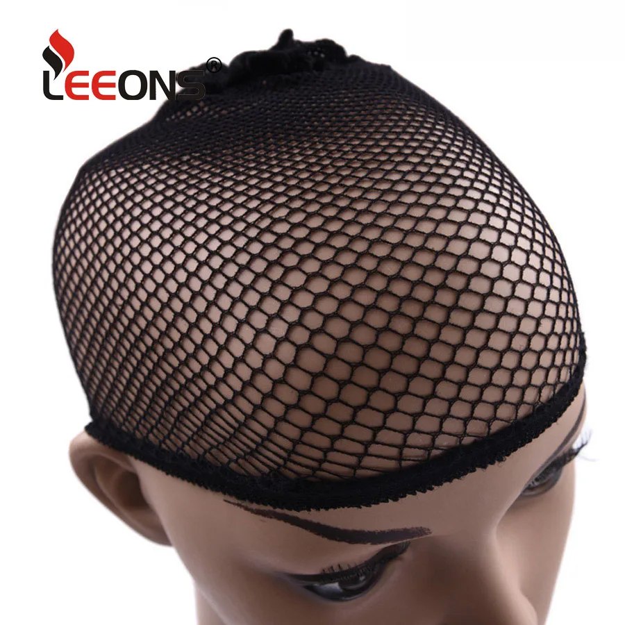 

Leeons Weaving Hair Net Elastic Mesh Net Fishnet Wig Caps Open End Wig Cap for Women Long and Short Hair