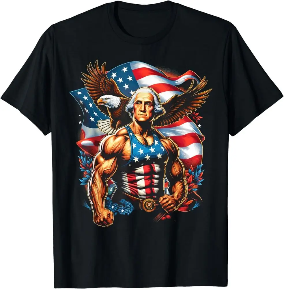 

NEW 4th of July Patriotic Funny George Washington July 4th T-Shirt - MADE IN USA