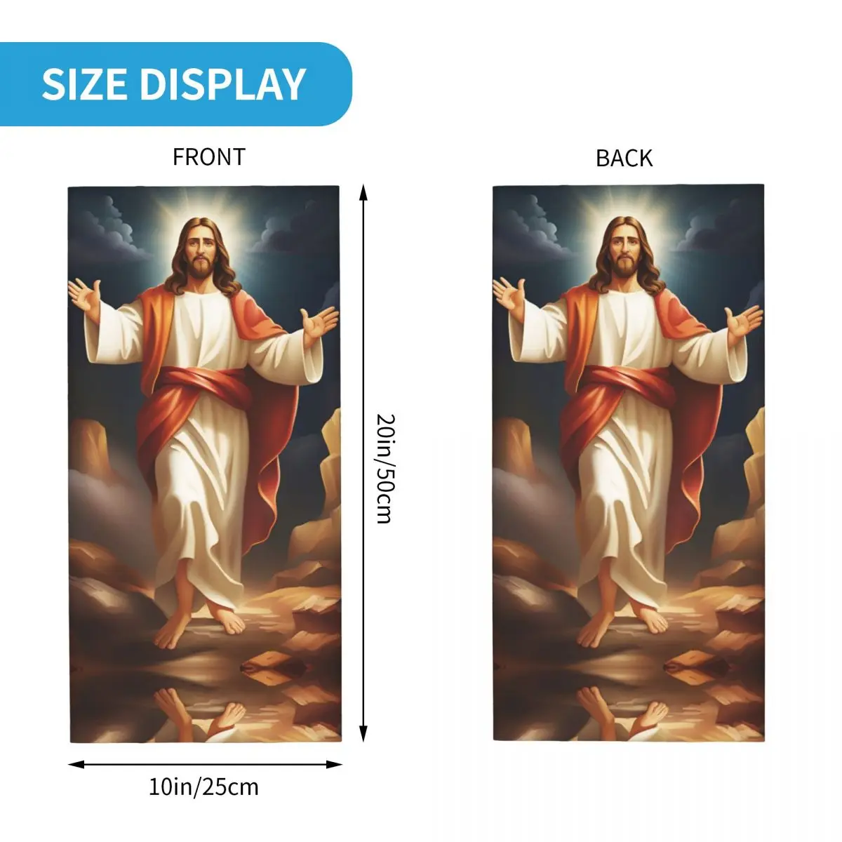 2024 New Jesus Christ Catholic Saint Bandana Neck Cover Religious Christian Balaclavas Wrap Scarf Face Mask Windproof