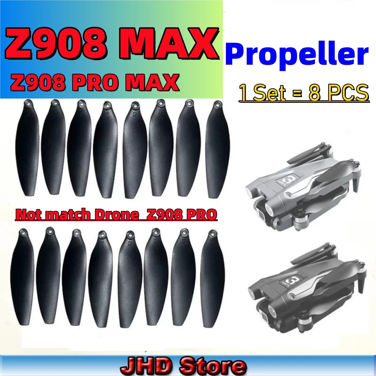 JHD Original Drone Propellers For Z908 Pro Max Dron Z908 Max Blades Z908MAX Brushless Drone Z908 MAX Leaf Accessories