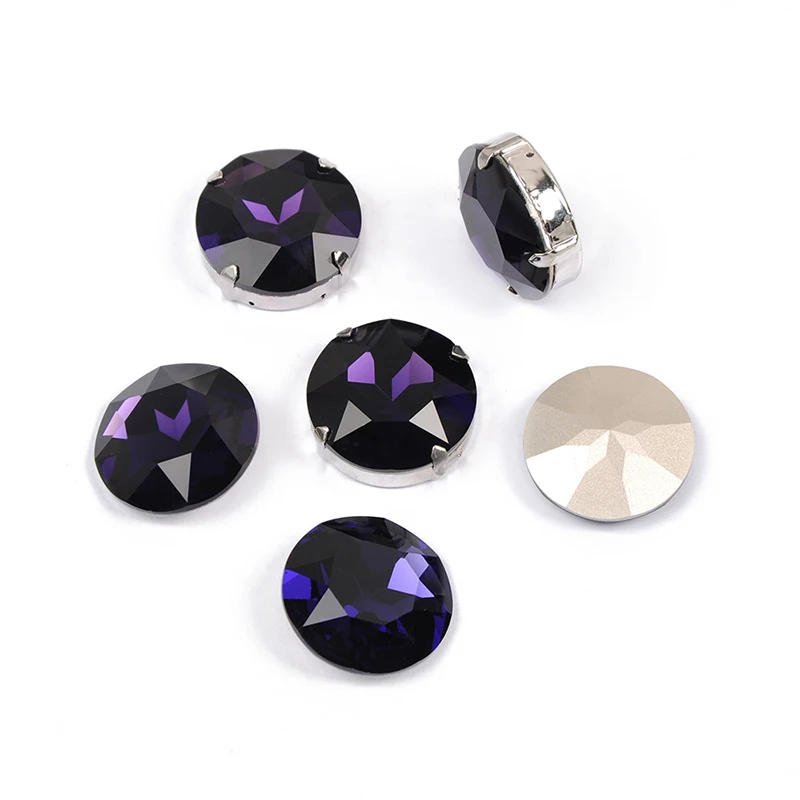 6A SW 27mm Großer Runder Edelstein-Strassstein für Handarbeiten Rivoli Kristallblume DIY Bastelzubehör Kristallschmuck Kleidungszubehör – Detail 10