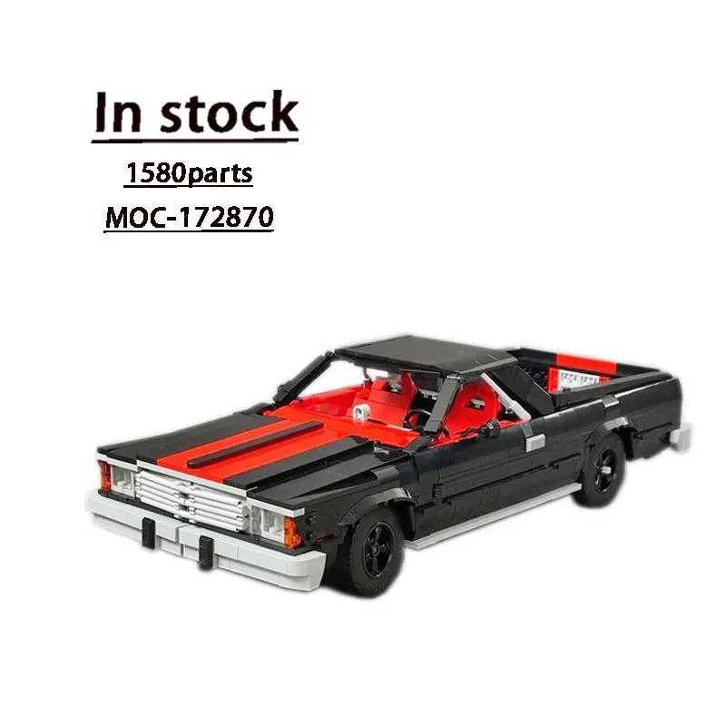 MOC-172870 Classic Movie Clip Black Supercar Building Block Model 1580 Parts Children's Birthday Building Blocks Toy Gift