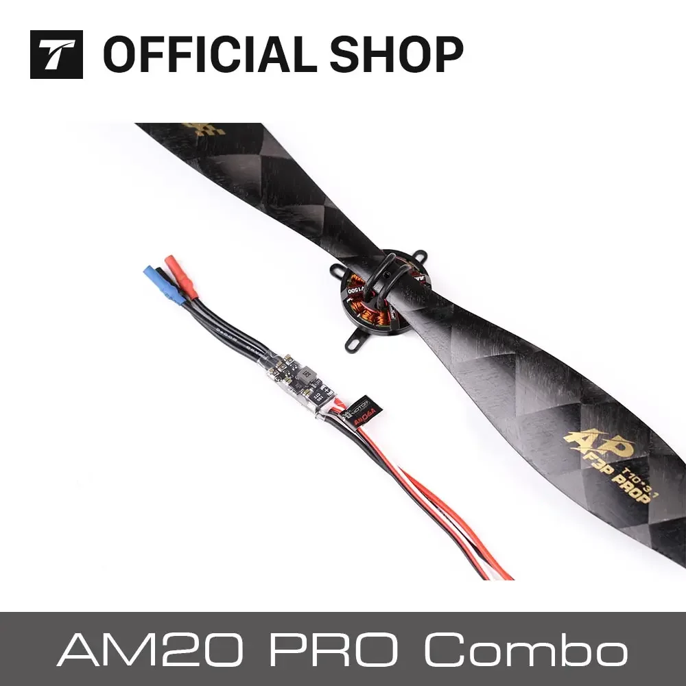 

Т-двигатель AM20 PRO Combo AM20 щеточный двигатель, AM06A ESC, T10x3.1 / FS10x3.1 Prop