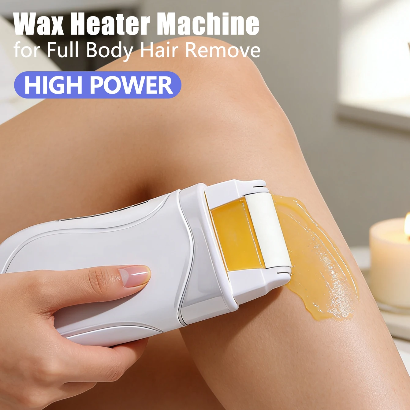 Electric Waxing Warmer for Hair Removal Portable Salon Hot Melt Hard Wax Warmer Home Wax Heaters Suitable for Both Men and Women - view 5