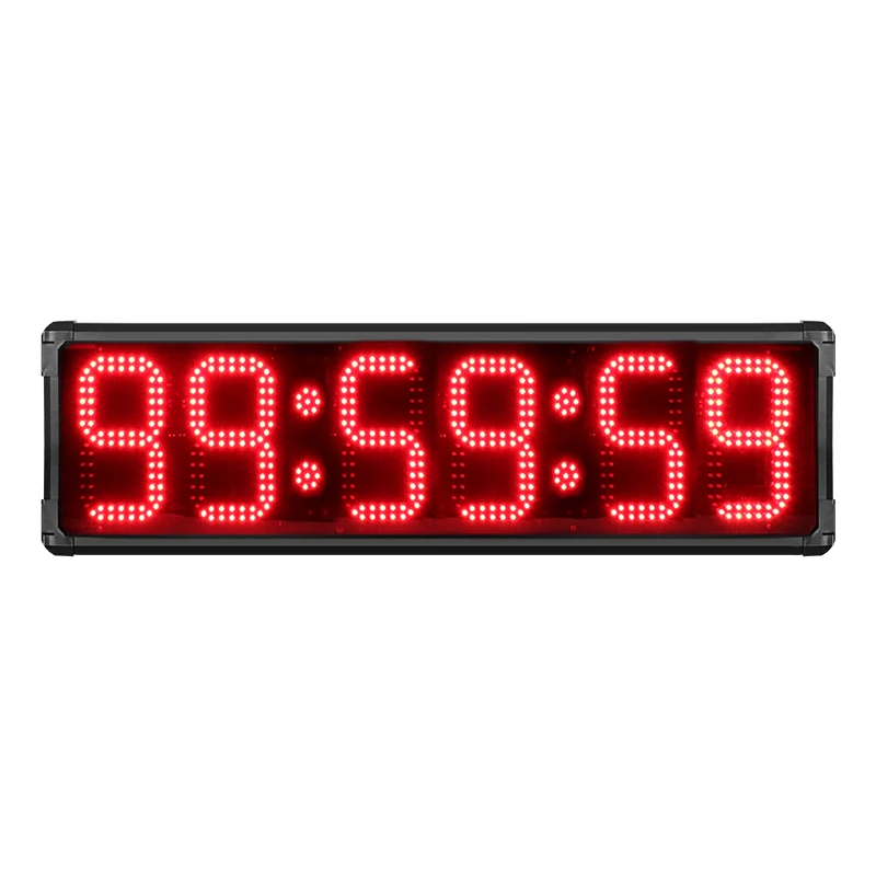 

High Quality 8 Inch Red Large LED Display Digital Countdown Marathon Timer Timing Stopwatch Waterproof Outdoor Race Clock