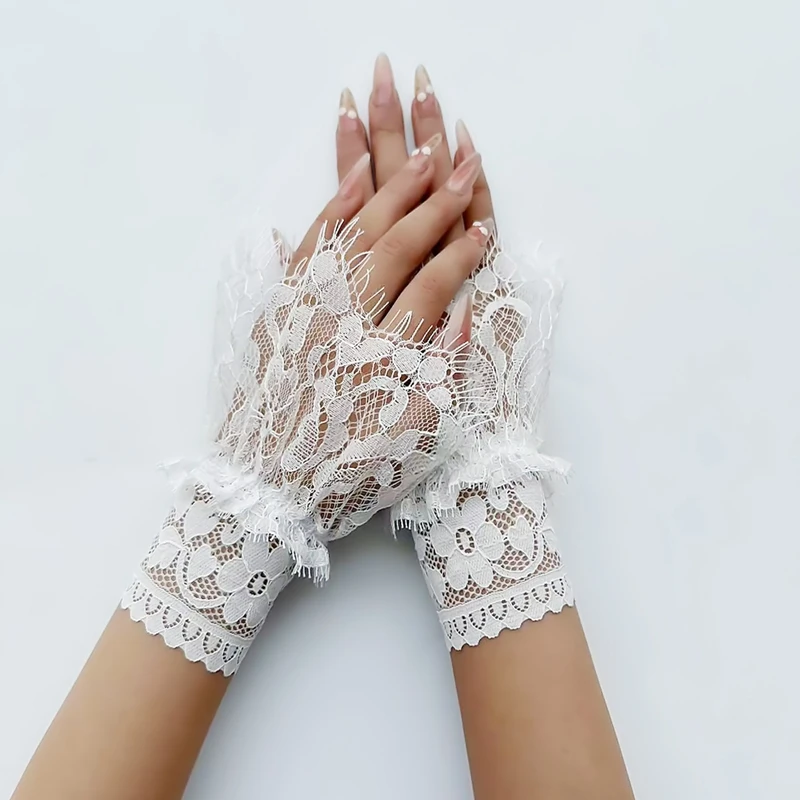 Molde para exhibición de uñas, muñequeras de malla elástica, pestañas desmontables de Lolita para niñas, mangas postizas, herramientas de manicura DIY para decoración de uñas