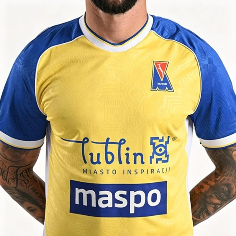 Summer Football Jerseys Cycling Sports Shirts Polish Motor Lublin Home Away Kit Quick Dry Jersey Team Uniform FamilyMatching